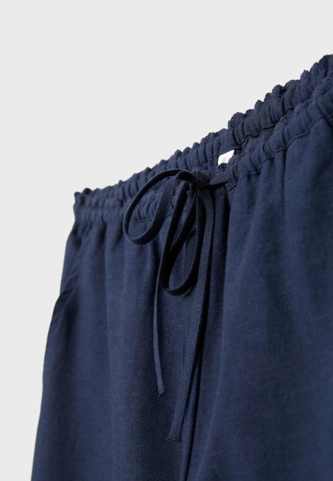 Wide-Leg Linen-Effect Trousers Wide-Leg Linen-Effect Trousers