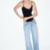 Wide-Leg Loose Studded Jeans Wide-Leg Loose Studded Jeans
