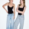 Wide-Leg Loose Studded Jeans Wide-Leg Loose Studded Jeans