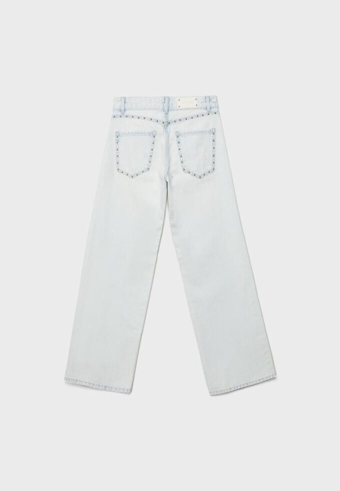 Wide-Leg Loose Studded Jeans Wide-Leg Loose Studded Jeans