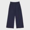 Wide-Leg Plush Trousers with Trim Detail Wide-Leg Plush Trousers with Trim Detail