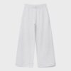 Wide-Leg Plush Trousers with Trim Detail Wide-Leg Plush Trousers with Trim Detail
