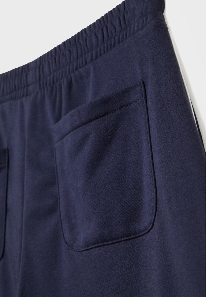 Wide-Leg Plush Trousers with Trim Detail Wide-Leg Plush Trousers with Trim Detail