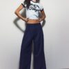 Wide-Leg Tailored Trousers with Darts Wide-Leg Tailored Trousers with Darts