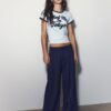 Wide-Leg Tailored Trousers with Darts Wide-Leg Tailored Trousers with Darts