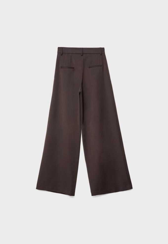 Wide-Leg Tailored Trousers with Darts Wide-Leg Tailored Trousers with Darts