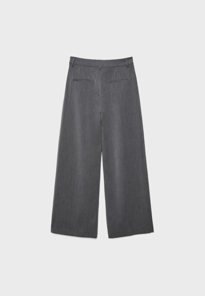 Wide-Leg Tailored Trousers with Darts Wide-Leg Tailored Trousers with Darts