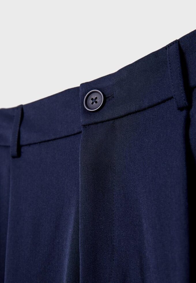 Wide-Leg Tailored Trousers with Darts Wide-Leg Tailored Trousers with Darts