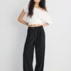 Wide-Leg Trousers with Buckle Detail Wide-Leg Trousers with Buckle Detail