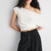 Wide-Leg Trousers with Buckle Detail Wide-Leg Trousers with Buckle Detail