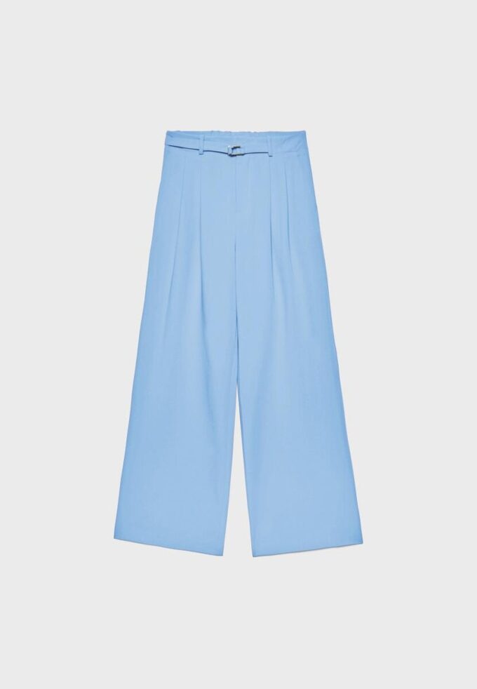 Wide-Leg Trousers with Buckle Detail Wide-Leg Trousers with Buckle Detail
