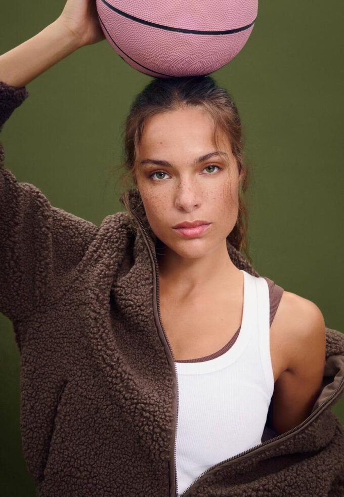 Zip-Up Faux Shearling Lined Jacket