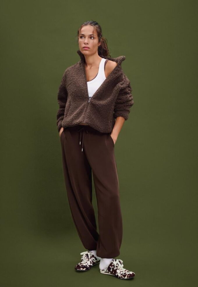 Zip-Up Faux Shearling Lined Jacket