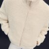 Zip-Up Faux Shearling Lined Jacket Zip-Up Faux Shearling Lined Jacket
