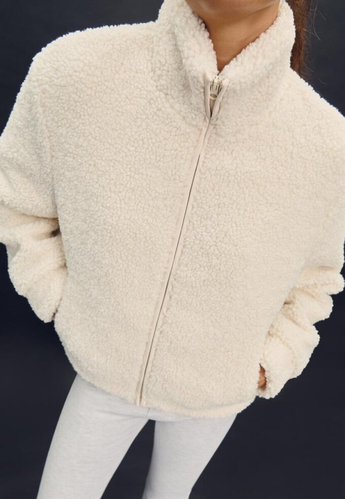 Zip-Up Faux Shearling Lined Jacket Zip-Up Faux Shearling Lined Jacket