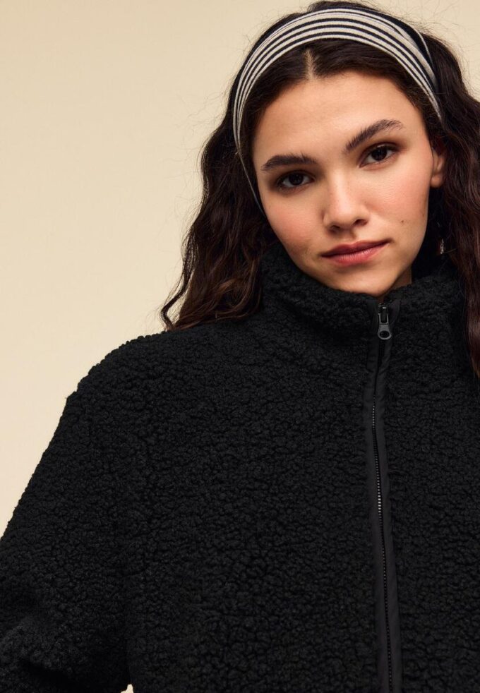 Zip-Up Faux Shearling Lined Jacket Zip-Up Faux Shearling Lined Jacket