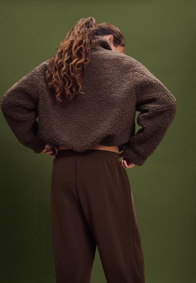 Zip-Up Faux Shearling Lined Jacket