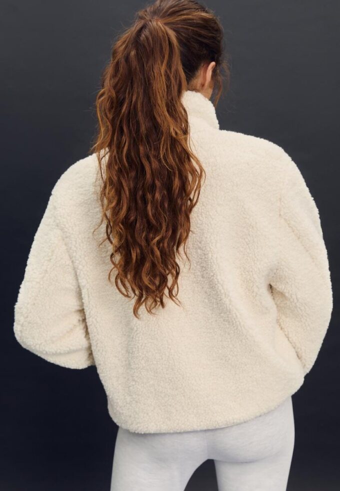 Zip-Up Faux Shearling Lined Jacket Zip-Up Faux Shearling Lined Jacket