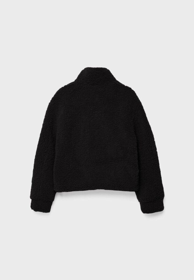 Zip-Up Faux Shearling Lined Jacket Zip-Up Faux Shearling Lined Jacket